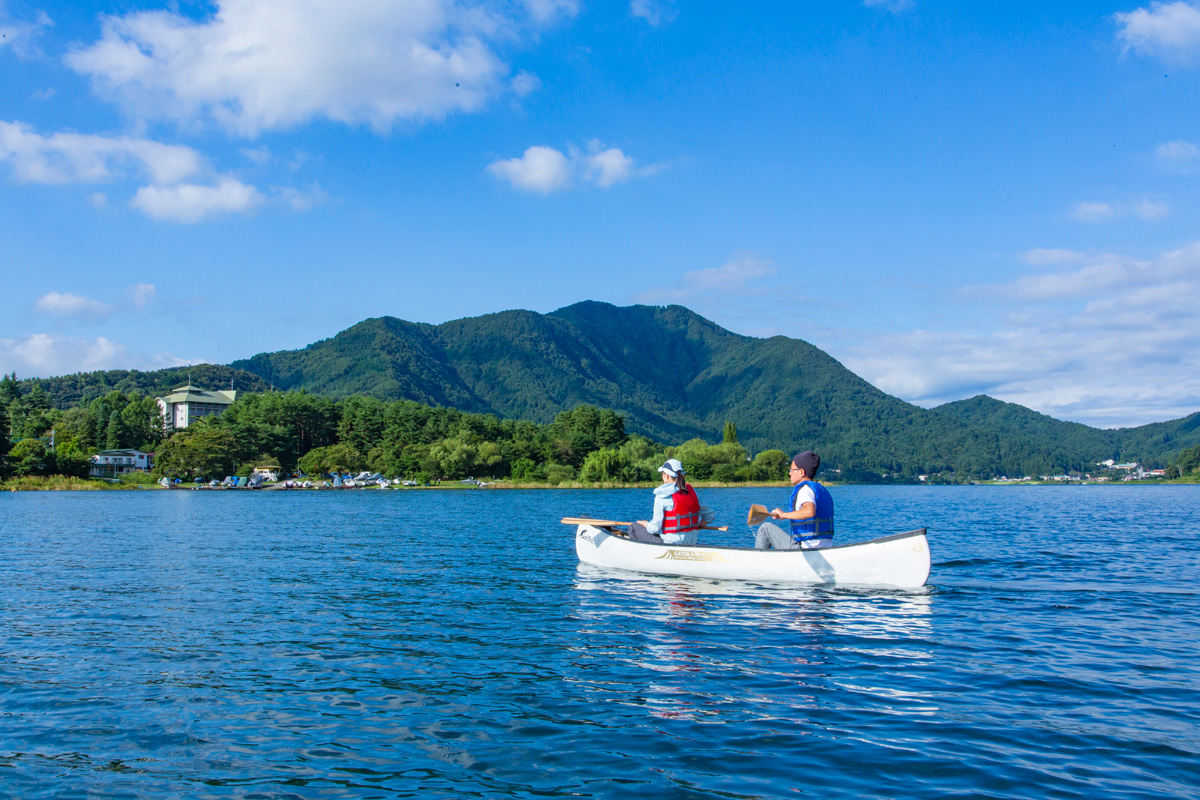 河口湖アクティビティ　カヌー体験 夏